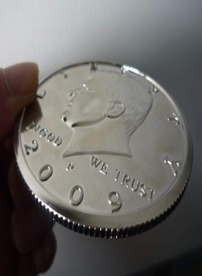 blue-ther 3 Inches Jumbo Magic Coin Half Dollar Coin Magic Tricks Street Stage Close Up Magic Accessories for Magician Gimmick - Image 4